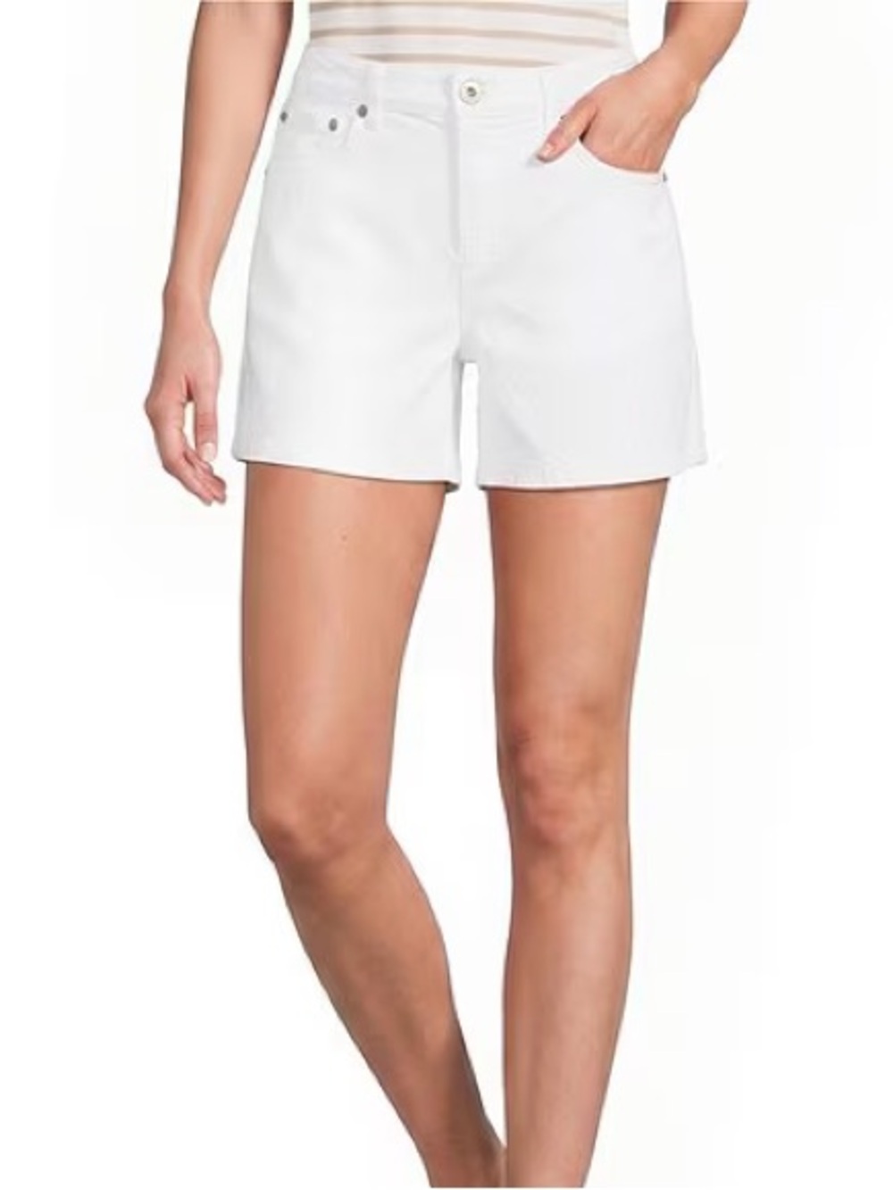 NEW Every brand white side slit denim shorts size 26